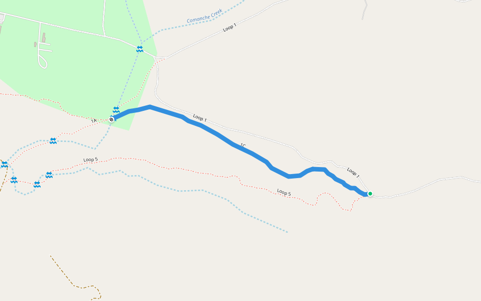 1C walking route map in Terlingua