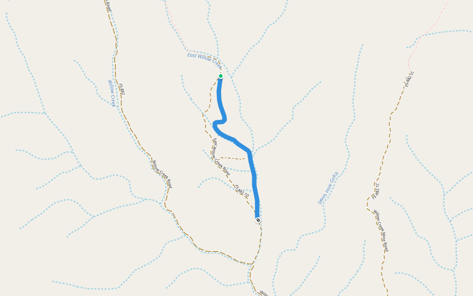 East Willow Mine 609 walking route map in Ohio City