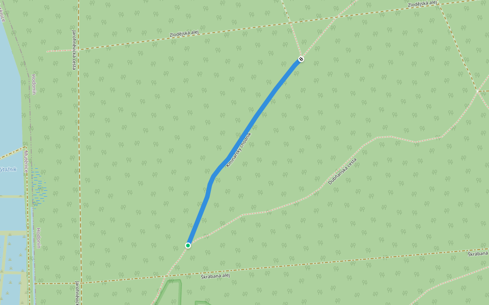 Kmínařský chodník walking route map in Hodonín
