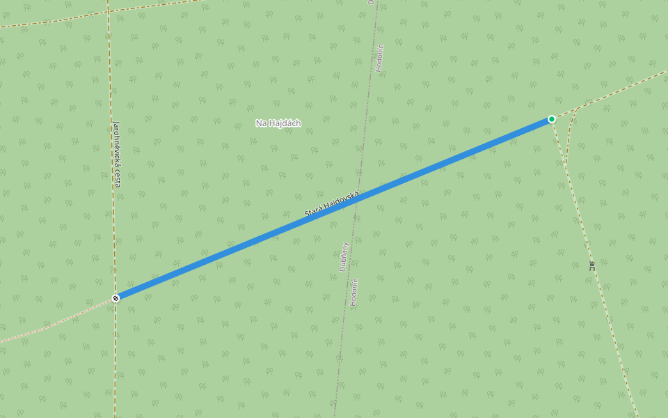 Stará Hajdovská walking route map in Hodonín