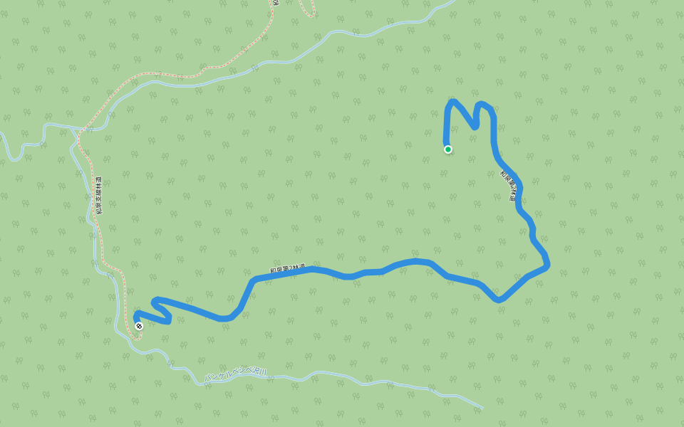 和泉第2林道 walking route map in Mukawa