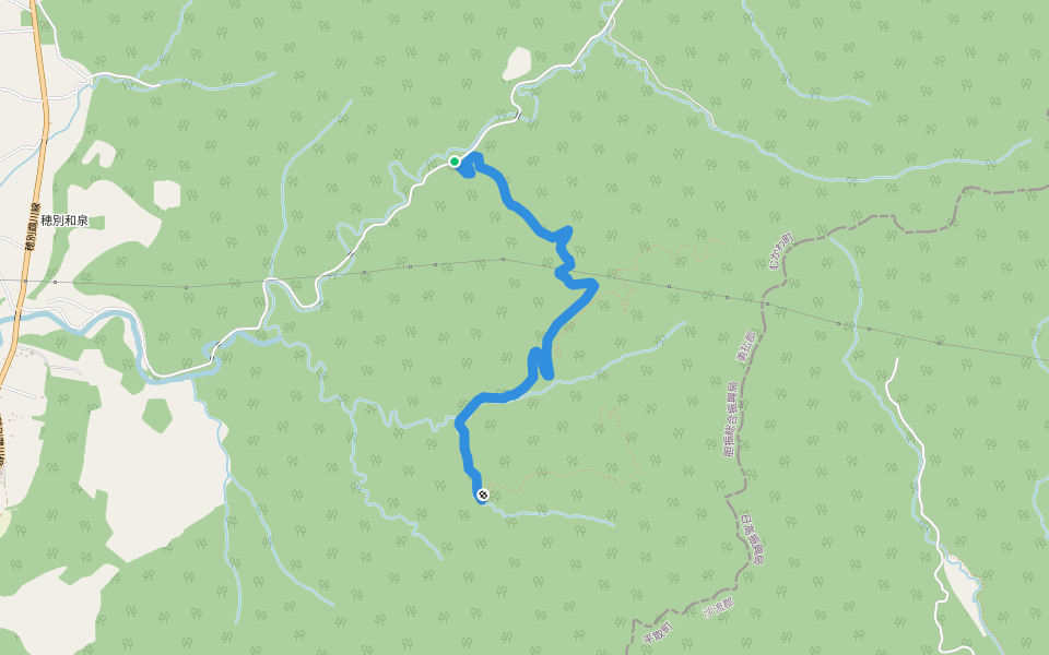 和泉支線林道 walking route map in Mukawa