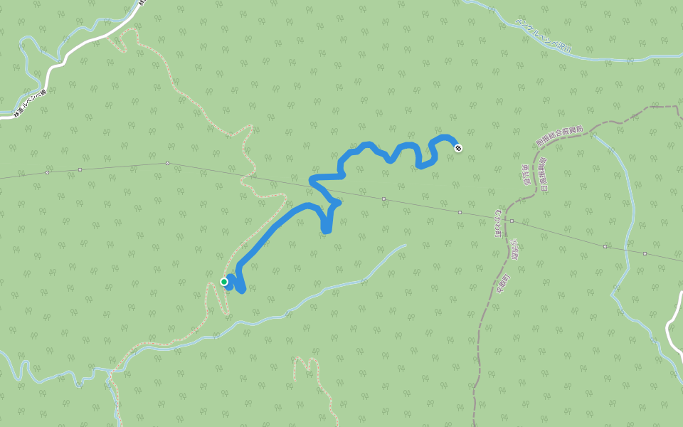和泉第1林道 walking route map in Mukawa