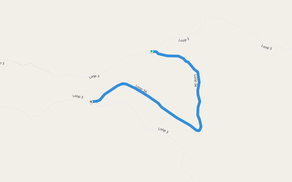 Loop 3A walking route map in Terlingua