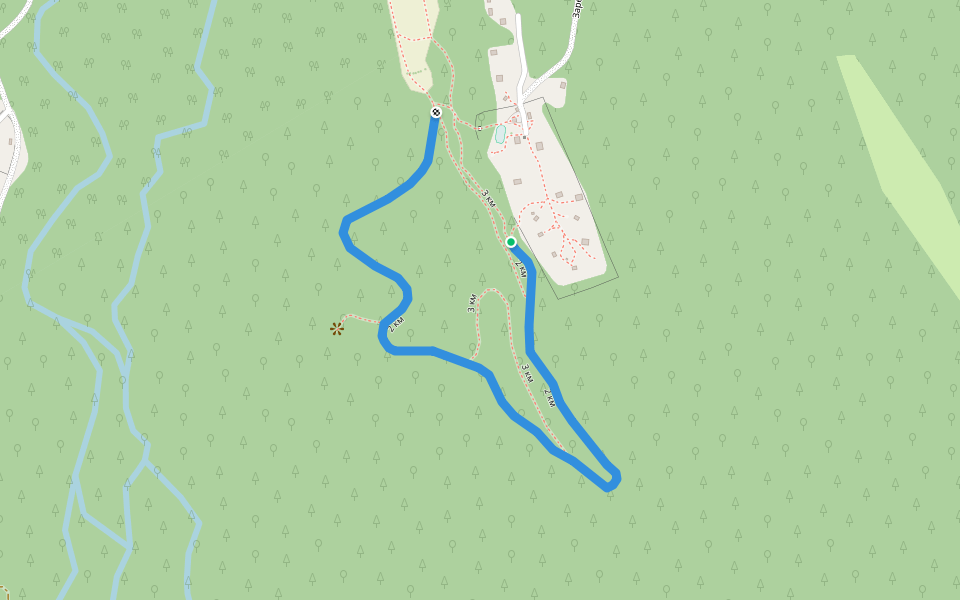 2 км walking route map in Partizansk