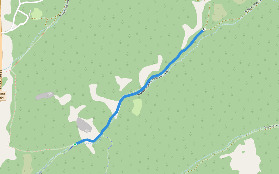 Tusayan Mountain Bike Loop 702 walking route map in Grand Canyon Village