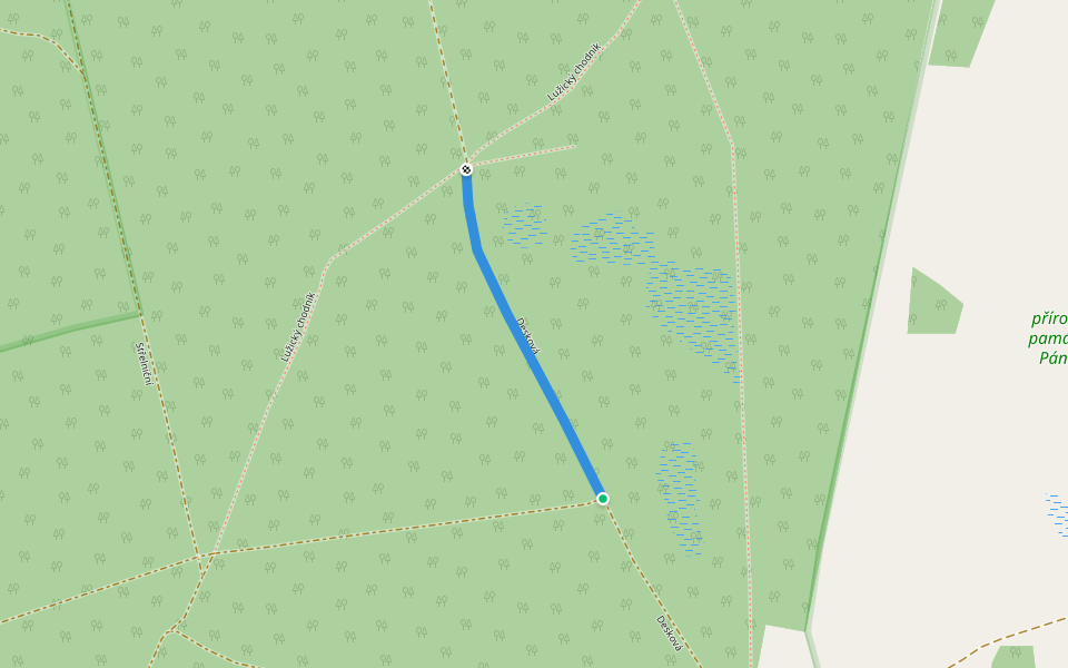 Desková walking route map in Hodonín