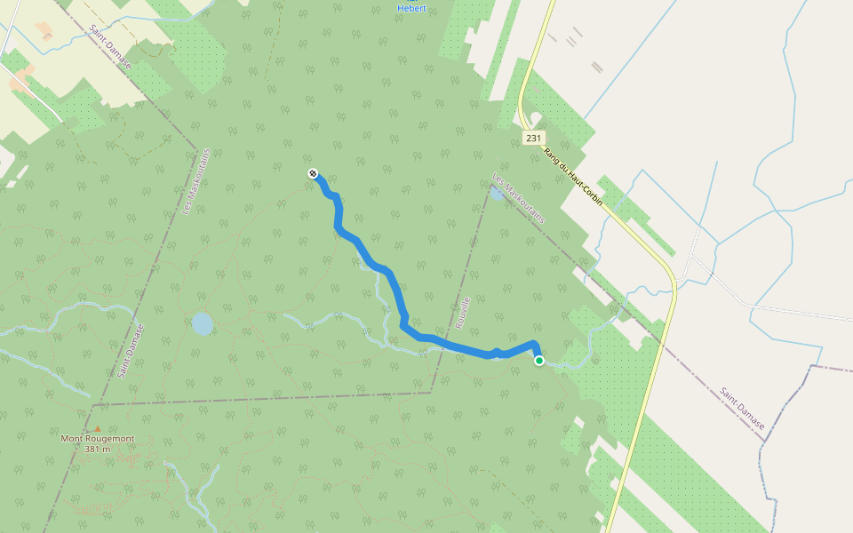 La chute walking route map in Rougemont