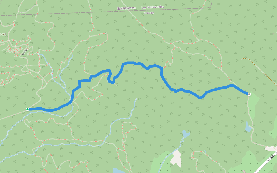 Anduro walking route map in Rougemont