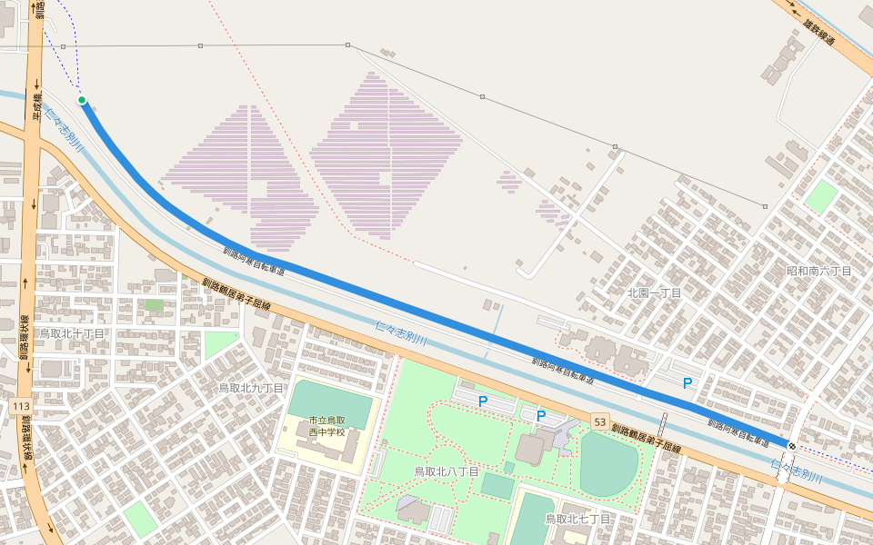 釧路阿寒自転車道 walking route map in Kushiro