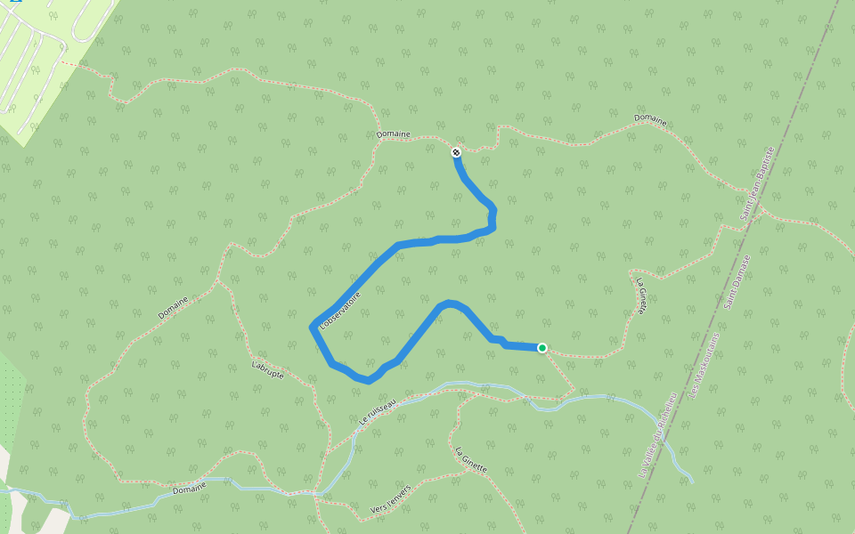 L'observatoire walking route map in Rougemont