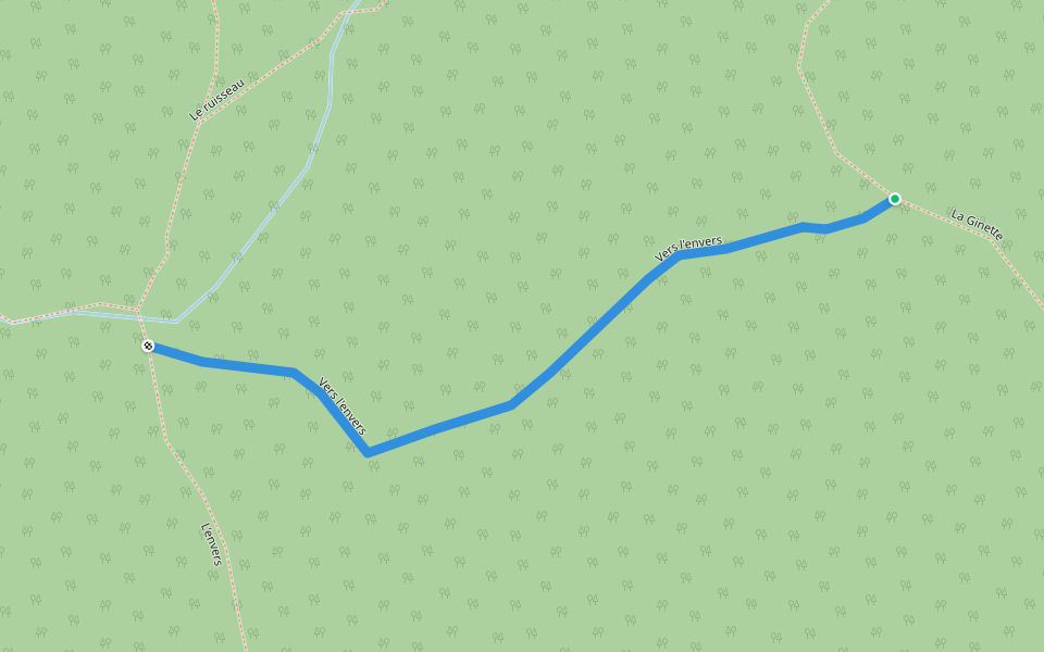 Vers l'envers walking route map in Rougemont