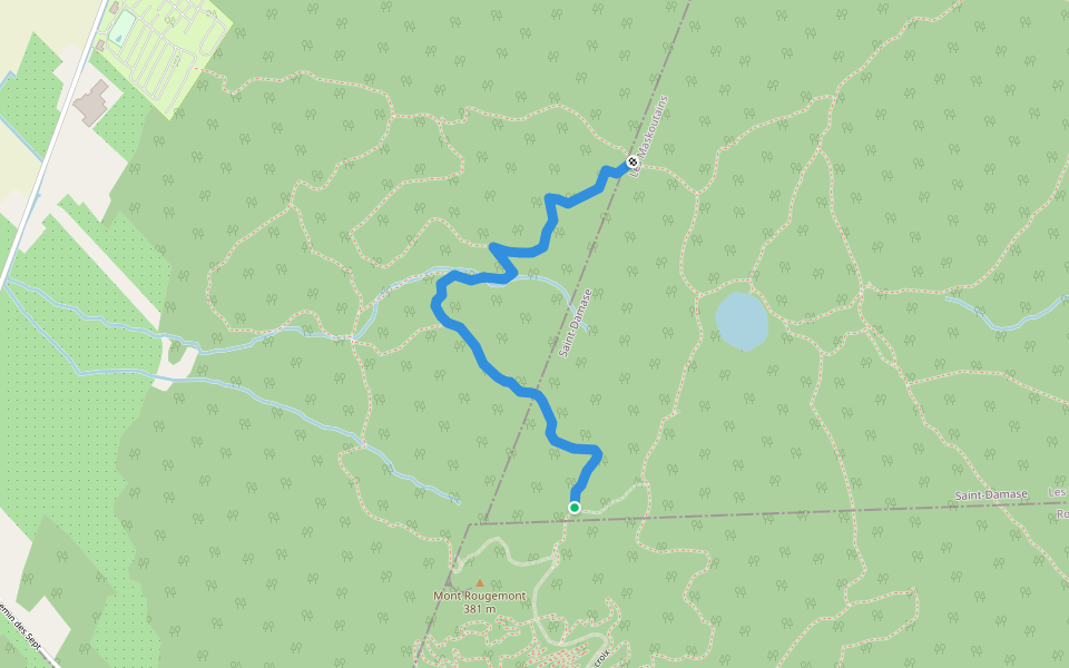 La Ginette walking route map in Rougemont