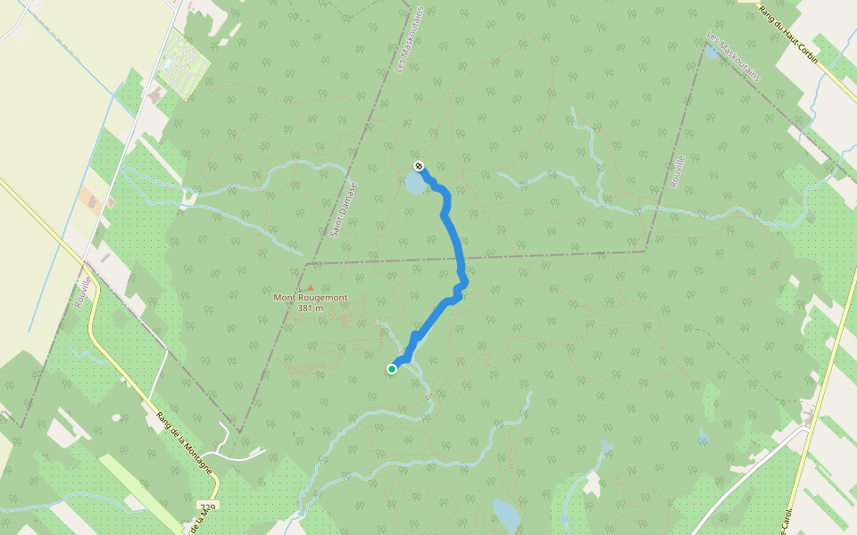 La coulée walking route map in Rougemont