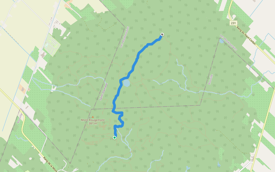 Principale walking route map in Rougemont