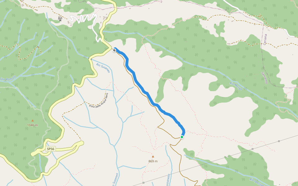 Lost Rider walking route map in San Donato
