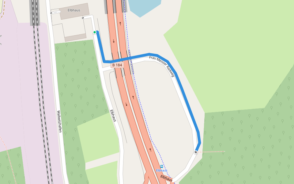 Frau Meister Radweg walking route map in Dessau-Roßlau