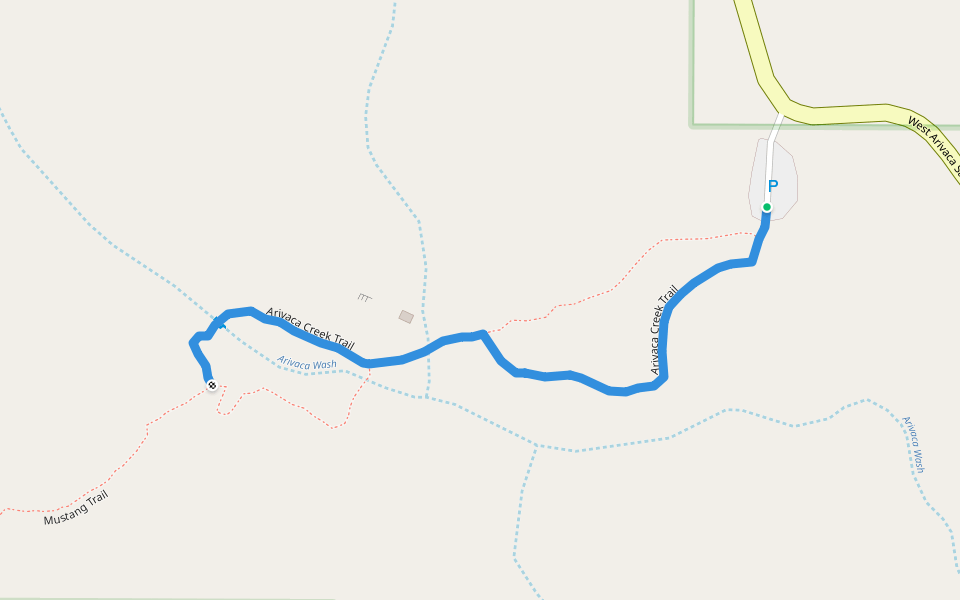 Arivaca Creek Trail walking route map in Arivaca