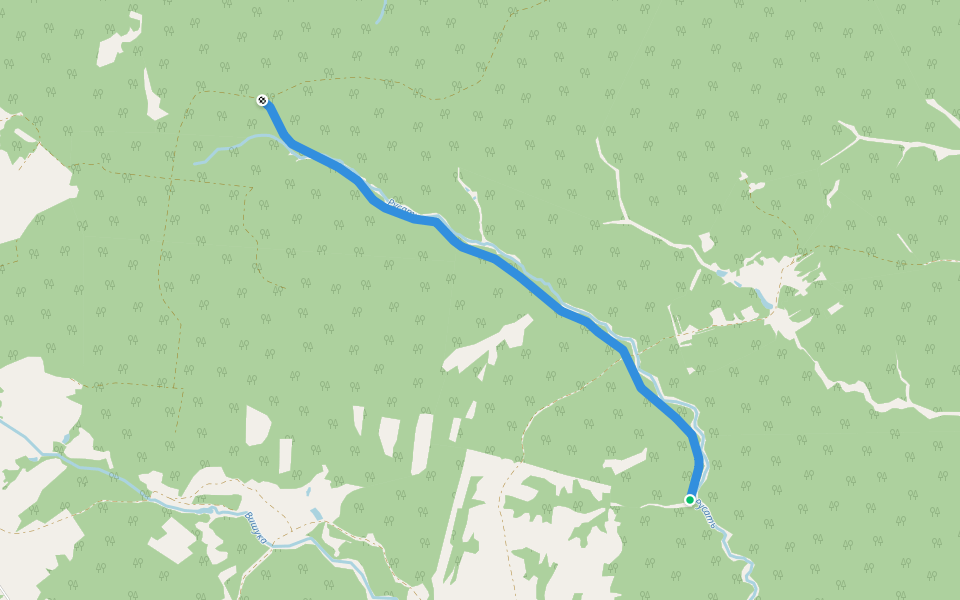 бывш.ж/д ветка walking route map in Davydenki