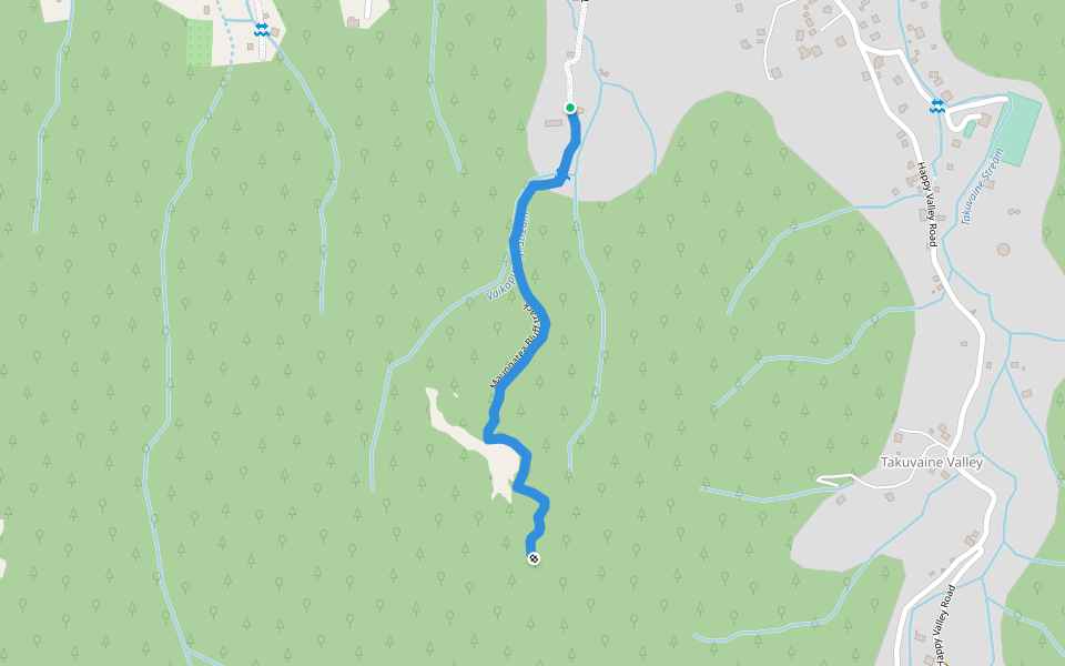 Maungatea Bluff track walking route map in Tereora