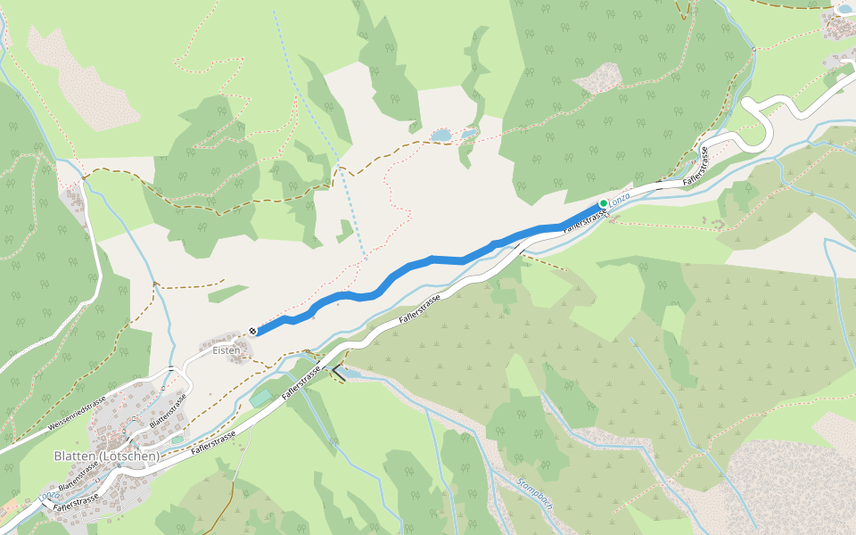 Kühmattweg walking route map in Wiler (Lötschen)