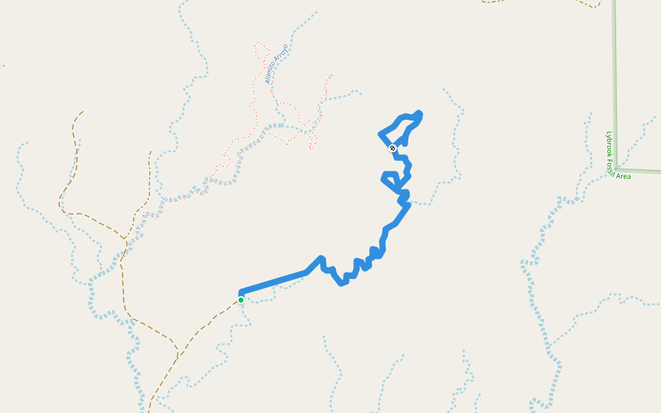 Lybrooks Badlands Trail 2 walking route map in Counselor