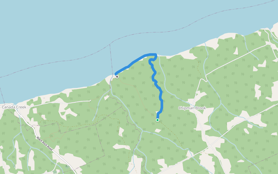 Balsor Road Trail walking route map in Waterville