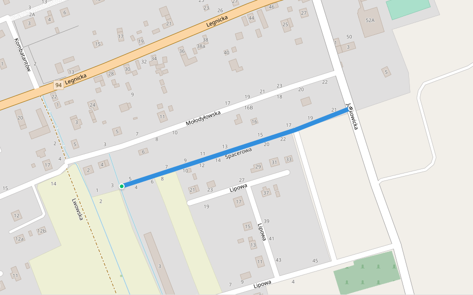Spacerowa walking route map in Spalona