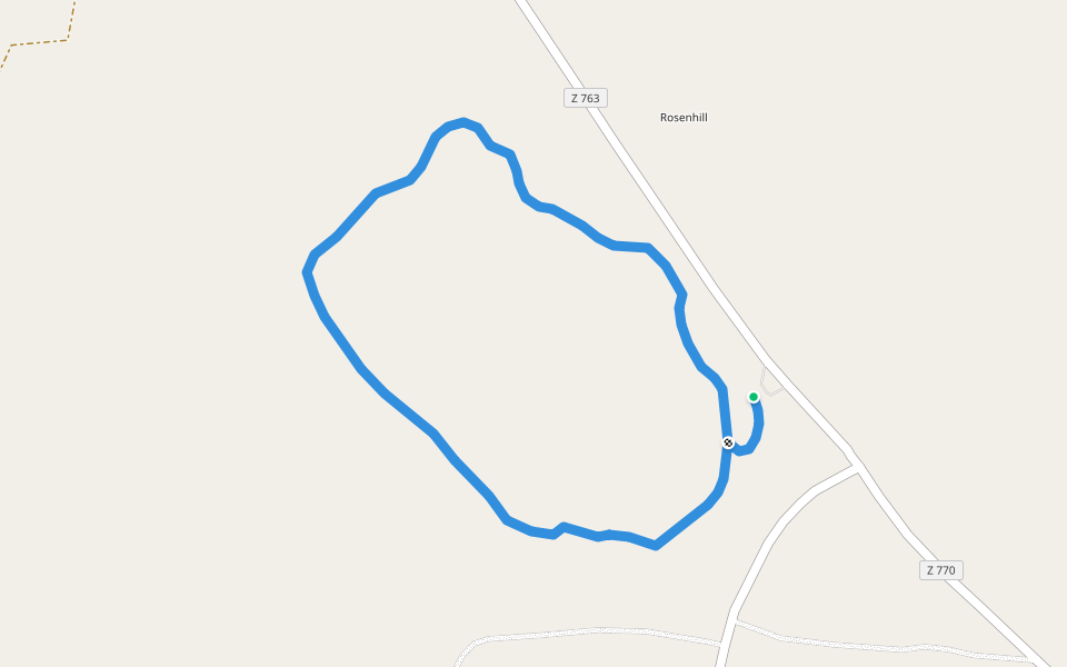 Elljusspår walking route map in Långkälen