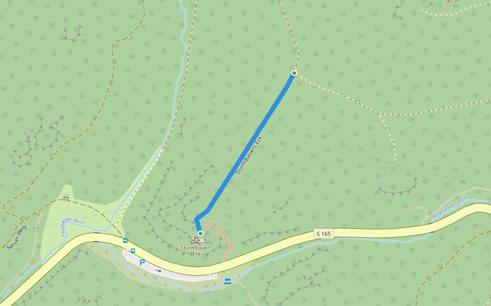 Sturmbauers Eck walking route map in Sebnitz