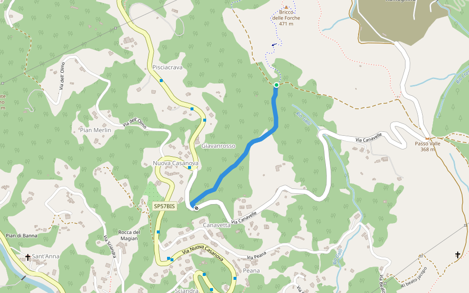 BoaExpress walking route map in Nuova Casanova