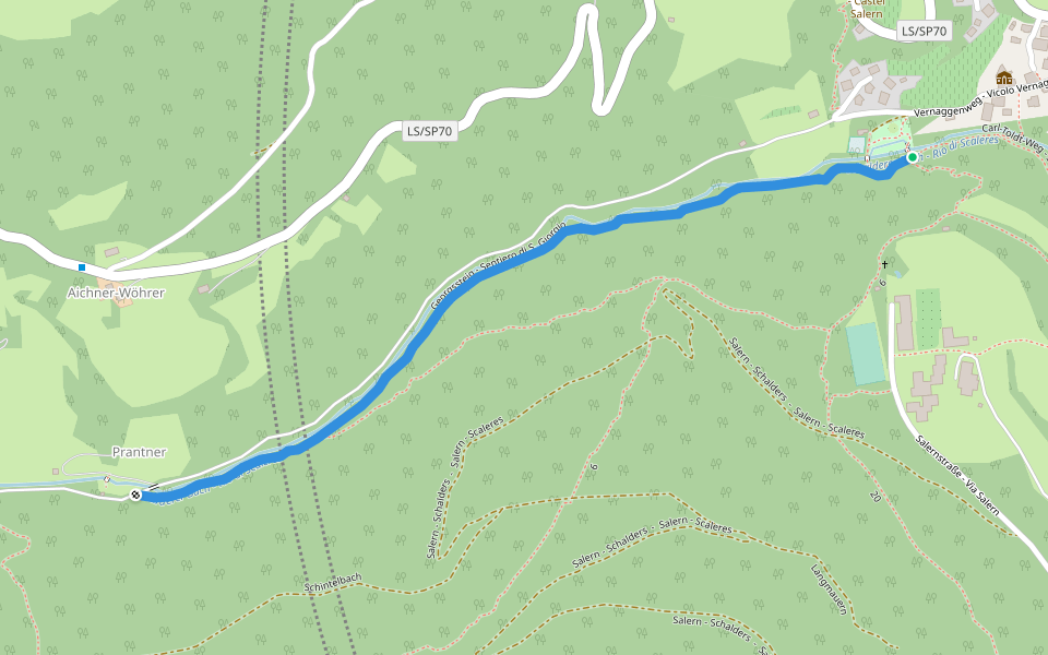 Georgssteig - Sentiero di S. Giorgio walking route map in Vahrn