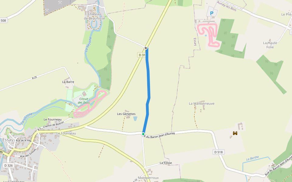 Chemin Rural n°6 walking route map in Essay