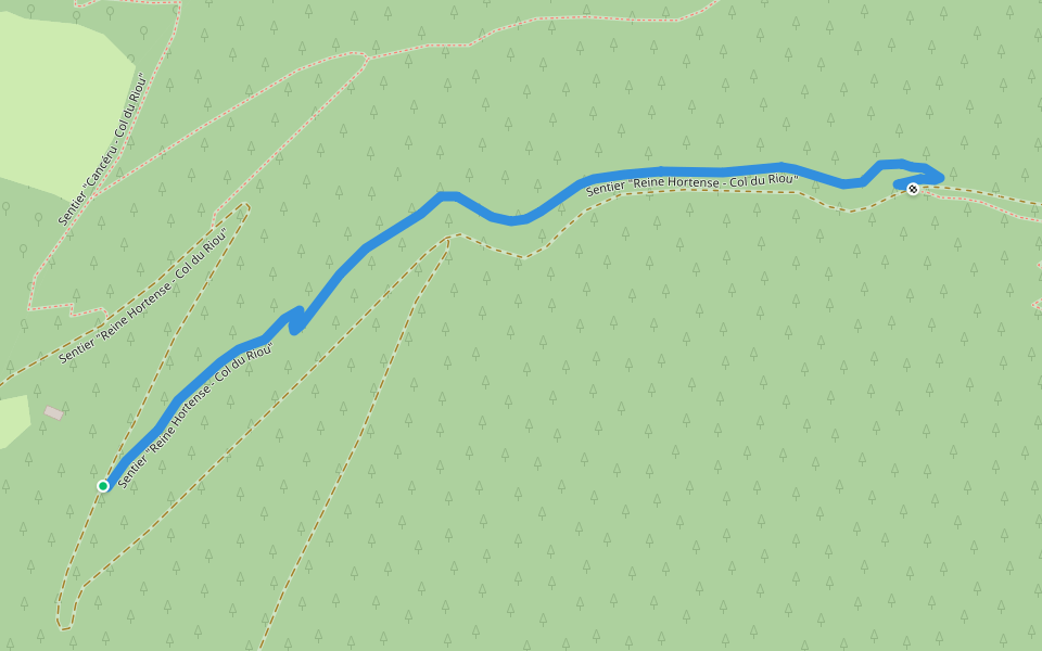Sentier "Reine Hortense - Col du Riou" walking route map in Cauterets