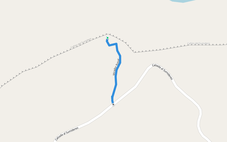 Mirador Robar walking route map in Triunfo Agrarista