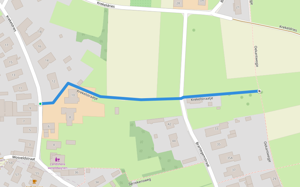 Krekelstraatje walking route map in Haaltert