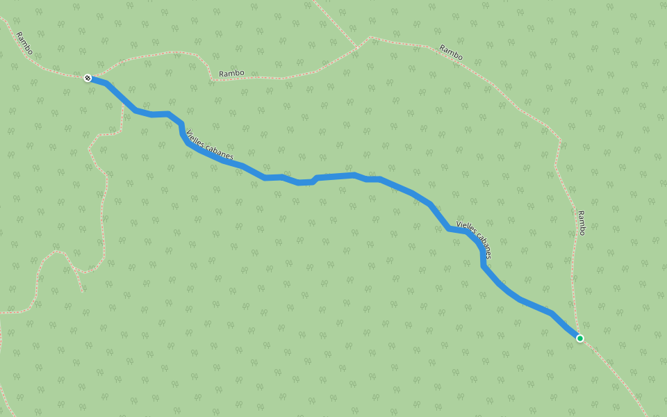 Vielles cabanes walking route map in Rougemont
