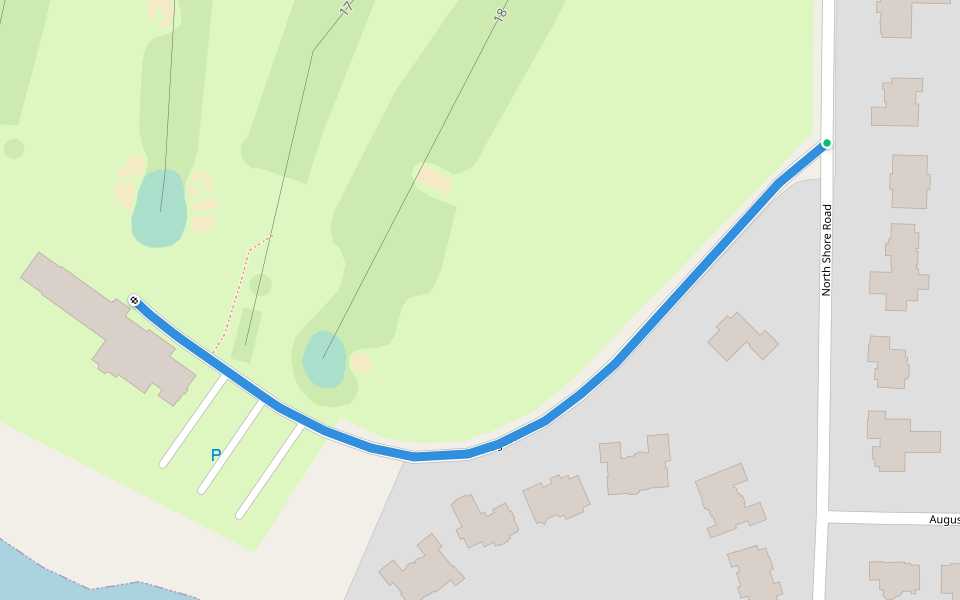 Augusta Place walking route map in Menasha