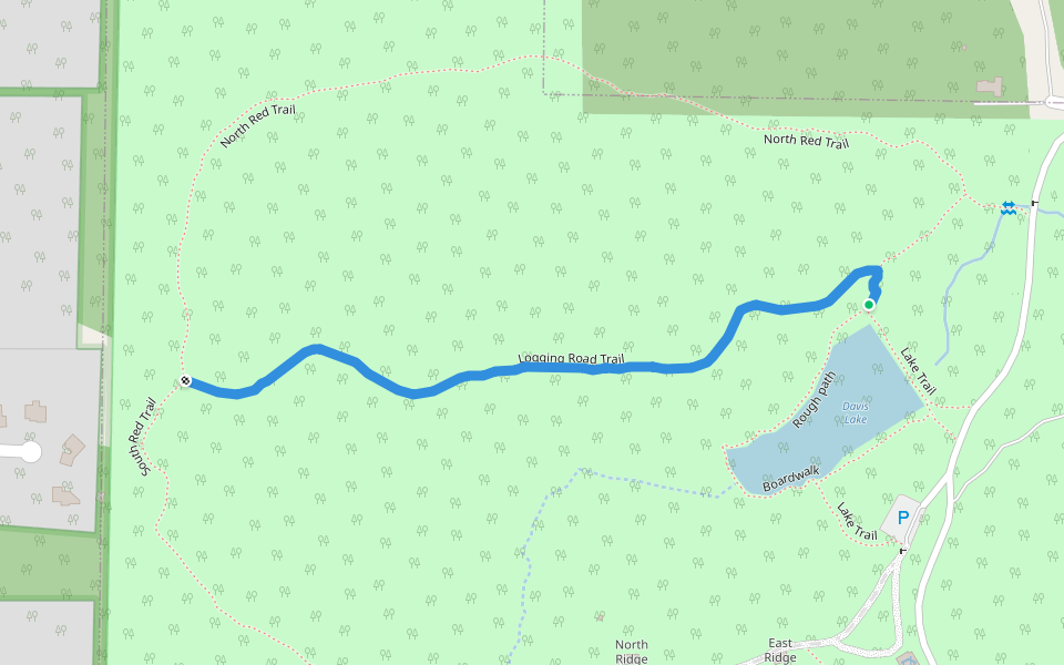Logging Road Trail walking route map in Chillicothe