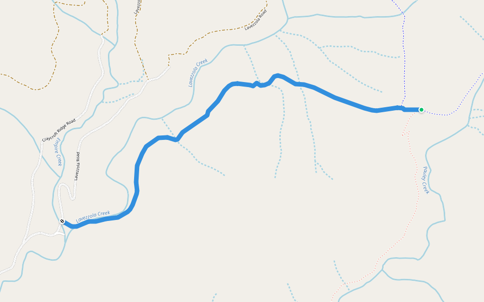 Third Divide Trail walking route map in Downieville