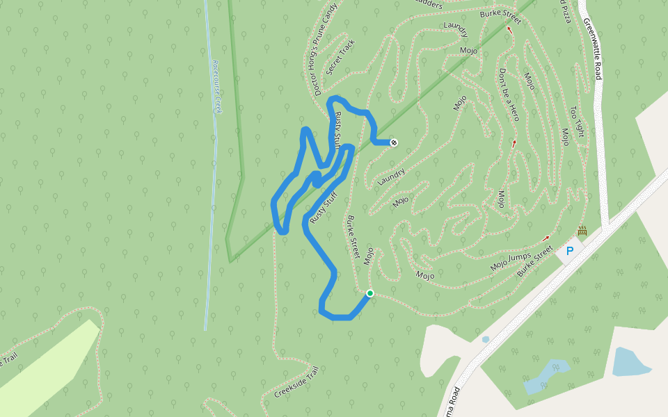 Rusty Stuff walking route map in Beechworth