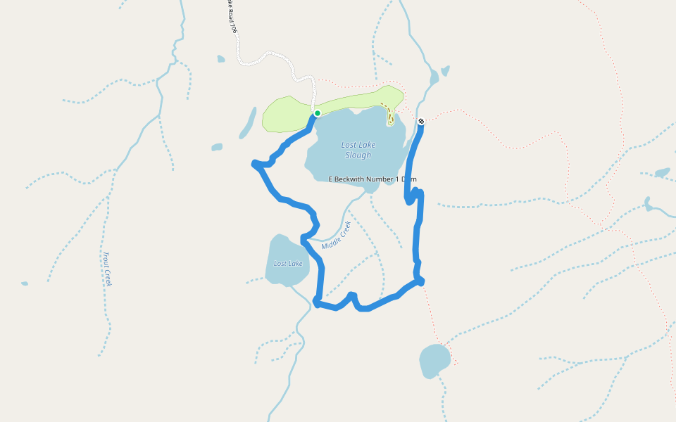 Three Lakes Trail 843 walking route map in Somerset