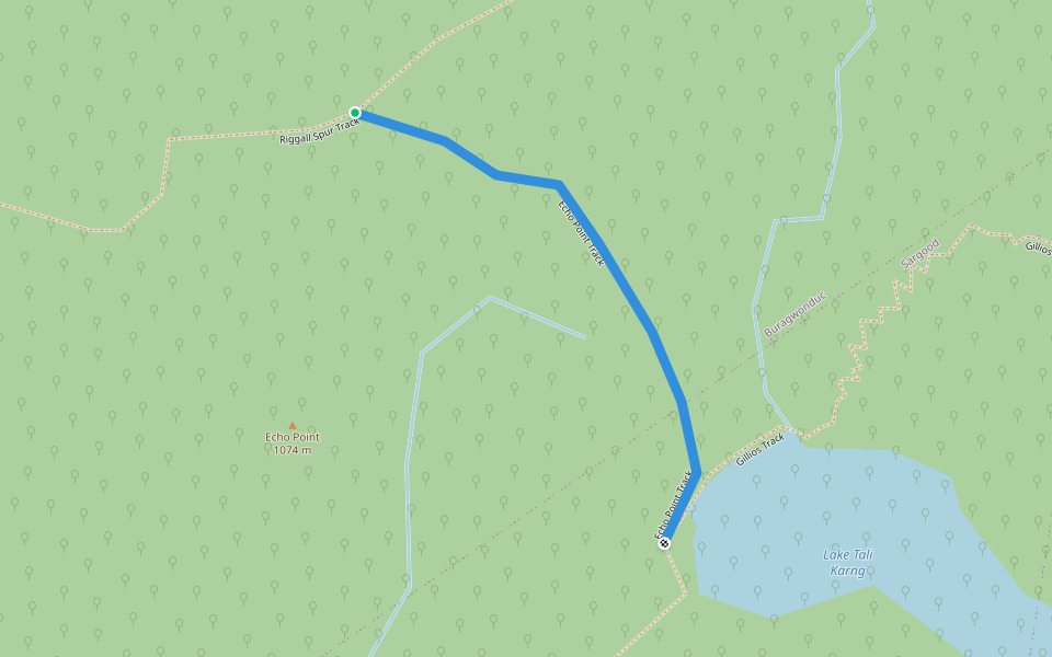 Echo Point Track walking route map in Buragwonduc