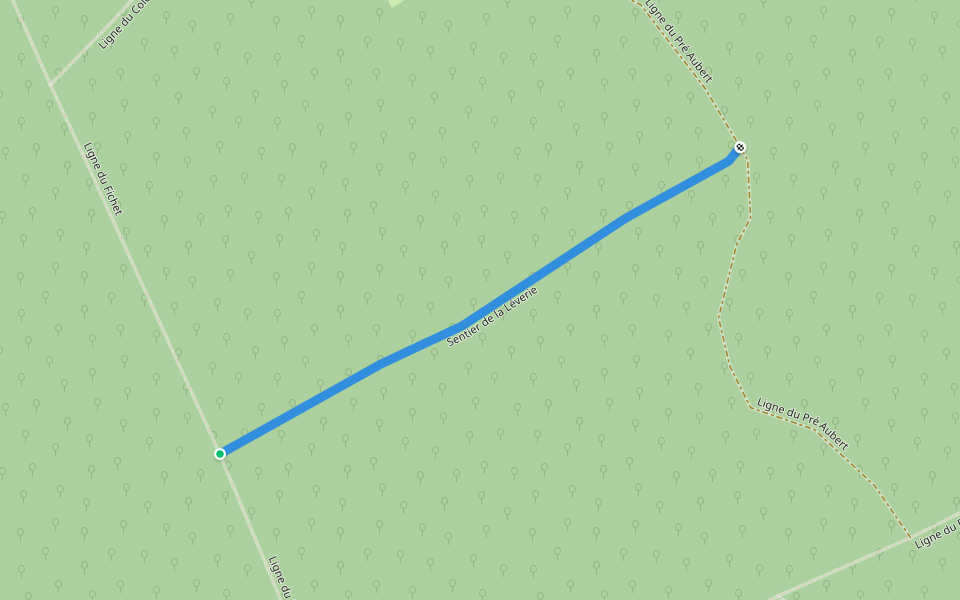 Sentier de la Léverie walking route map in Saint-Georges-Buttavent