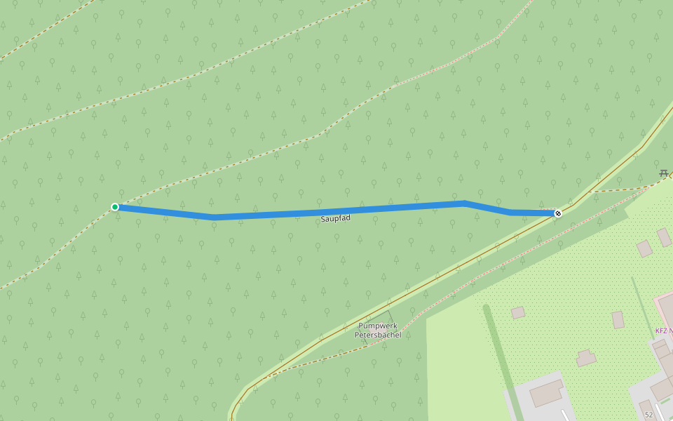 Saupfad walking route map in Fischbach bei Dahn