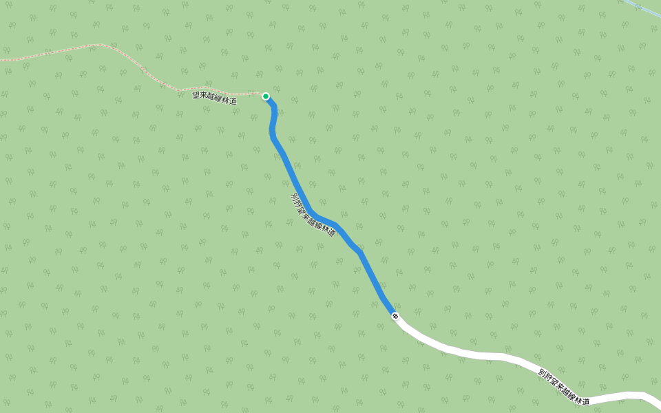 別狩望来越線林道 walking route map in Ishikari