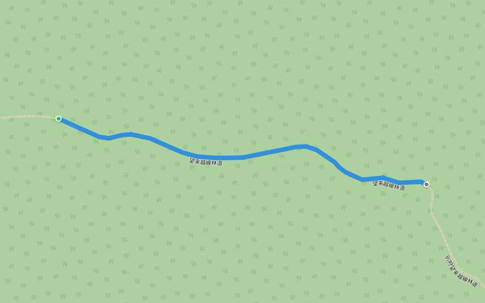 望来越線林道 walking route map in Ishikari