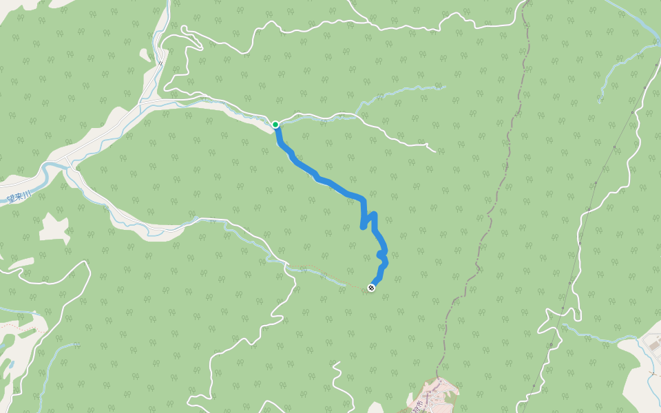 札桂連絡線林道 walking route map in Ishikari