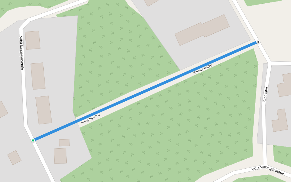 Kangaspolku walking route map in Mänttä-Vilppula