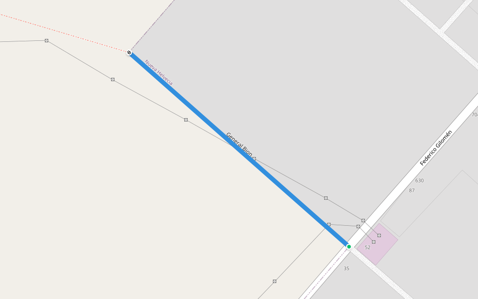 General Bion walking route map in Colonia Valdense